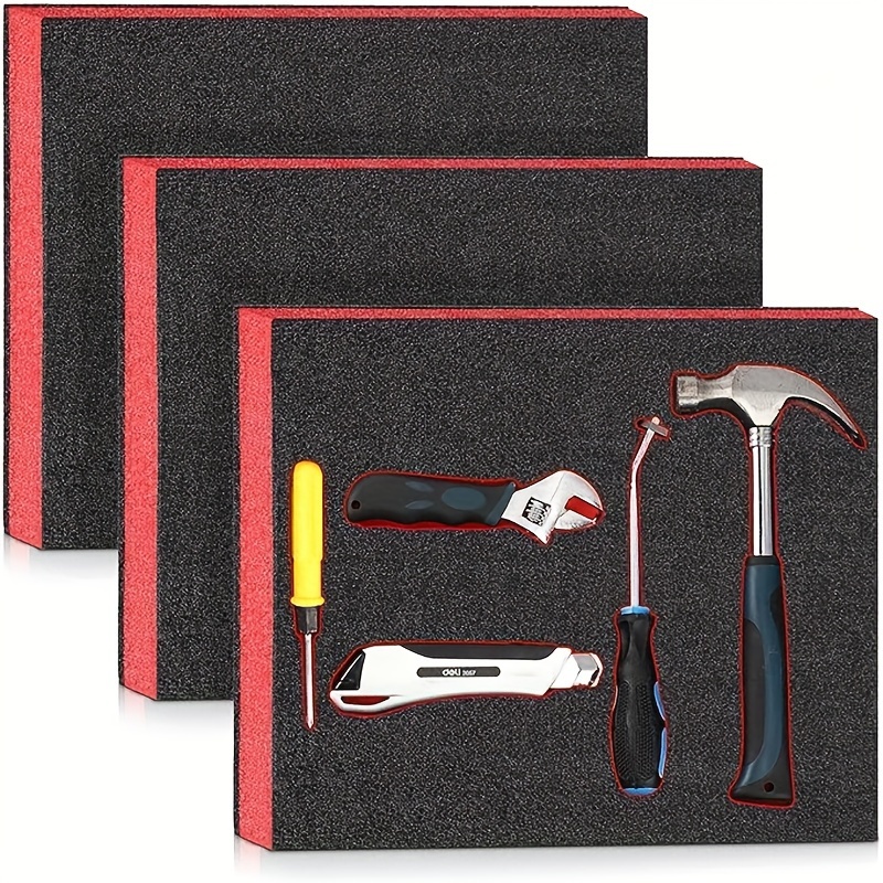 Home Improvement Binford Tools - แผ่นโฟมจัดระเบียบกล่องเครื่องมือแบบหนาพิเศษ กันลื่น แผ่นรองกล่องเครื่องมือ กล่องจัดระเบียบพร้อมช่องใส่เครื่องมือ สำหรับโรงงาน โรงรถ