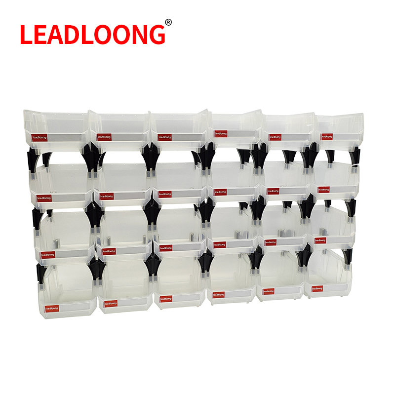 Home Improvement Binford Tools - Leadloong ถังขยะใสสำหรับซ่อมเครื่องมือโรงรถ13.5x10.5x7 6/24ชิ้นกล่องเก็บของแยกประเภทขนาด5x4*3นิ้ว