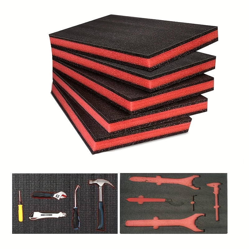 Home Improvement Binford Tools - แผ่นโฟมจัดระเบียบกล่องเครื่องมือแบบหนาพิเศษ กันลื่น แผ่นรองกล่องเครื่องมือ กล่องจัดระเบียบพร้อมช่องใส่เครื่องมือ สำหรับโรงงาน โรงรถ