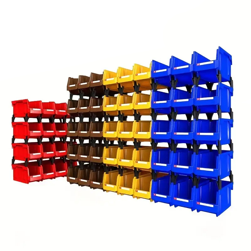 Home Improvement Binford Tools - 12 ชิ้น STACKABLE เครื่องมือถังเก็บ,สกรูชิ้นส่วนการจําแนกฮาร์ดแวร์กรณี,Workshop ชั้นวางสินค้า Organizer