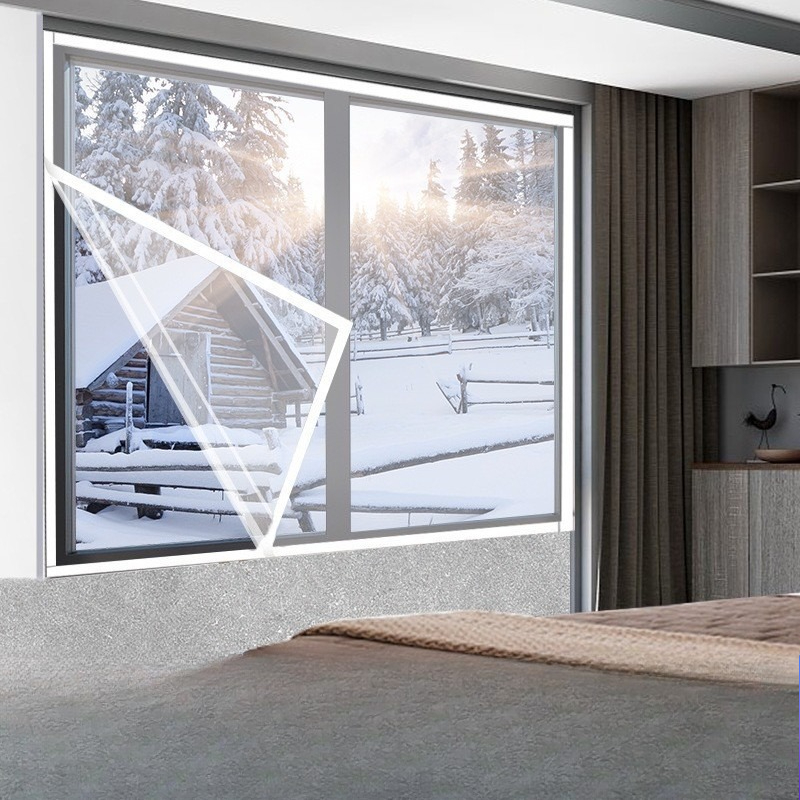 ฤดูหนาวโปร่งใสหน้าต่างปิดผนึกห - Window Insulation Film บทวิจารณ์และราคา