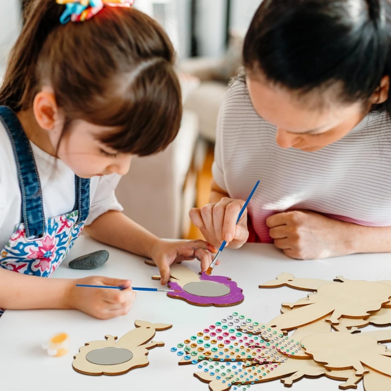 12PCS Mermaid กระจกไม้มือถือ H - Home Improvement Kids บทวิจารณ์และราคา