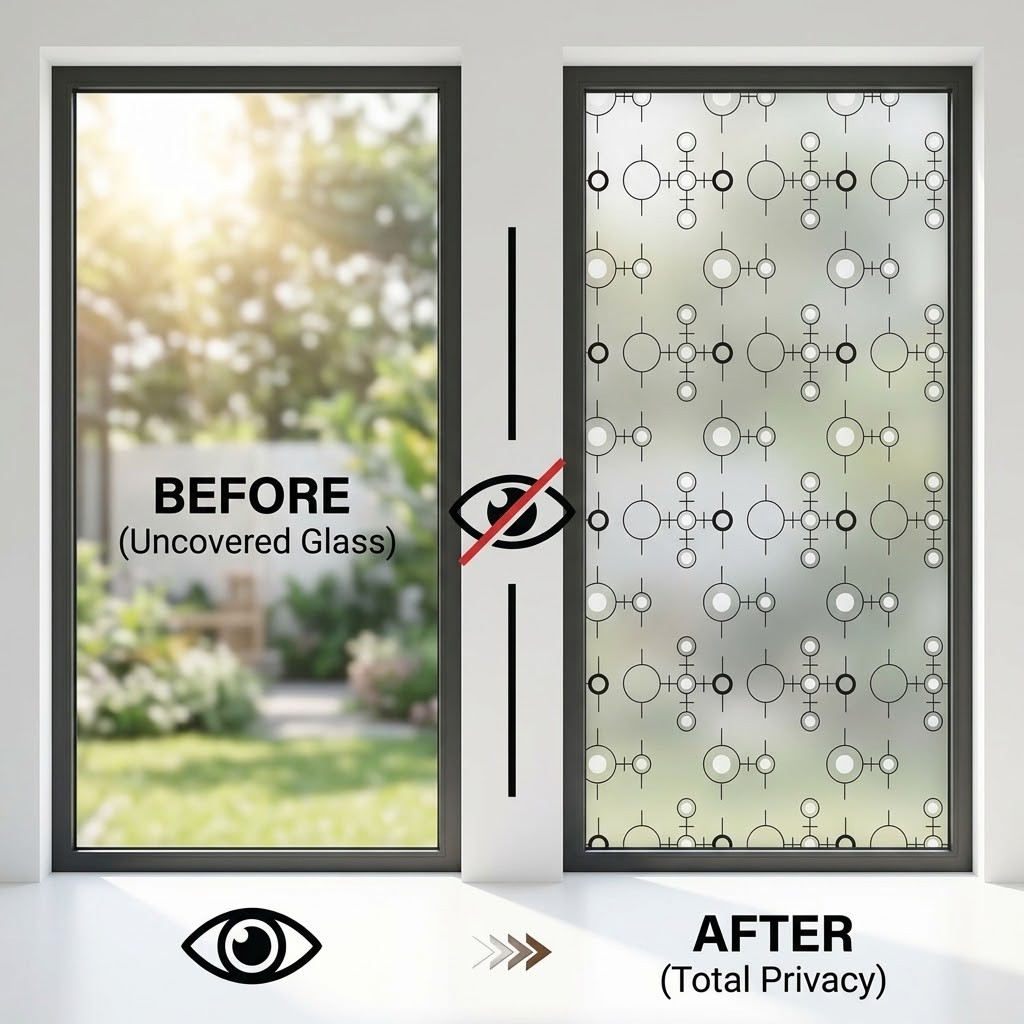 ฟิล์มติดกระจกแบบมีกาวในตัว ลาย - Window Insulation Film บทวิจารณ์และราคา