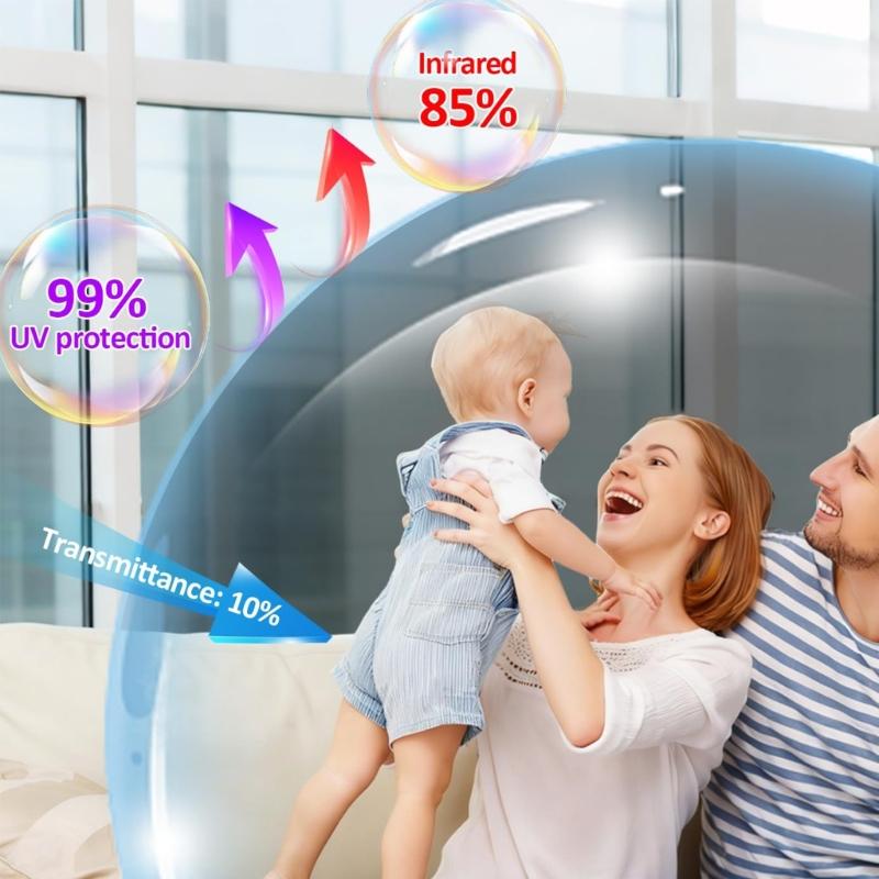 ฟิล์มกรองแสง 40X200cm สำหรับคว - Window Insulation Film บทวิจารณ์และราคา