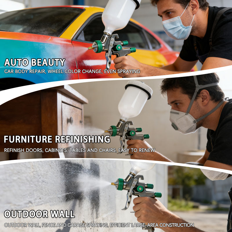 ปืนพ่นสีลมแบบนิวเมติก ละอองละเ - Home Improvement Sales บทวิจารณ์และราคา